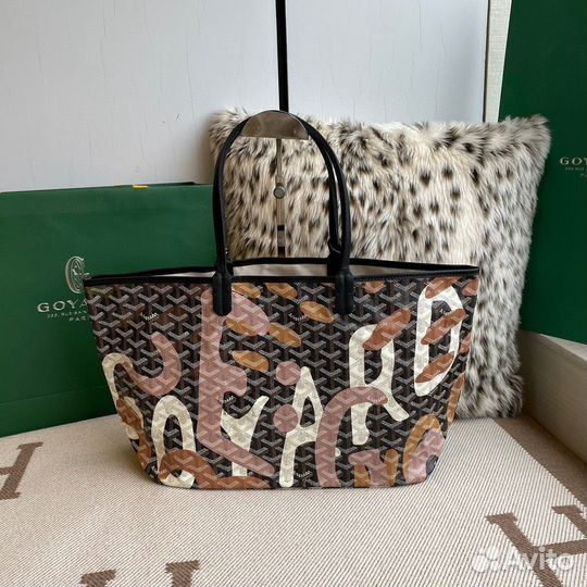 Cумка goyard tote розовая
