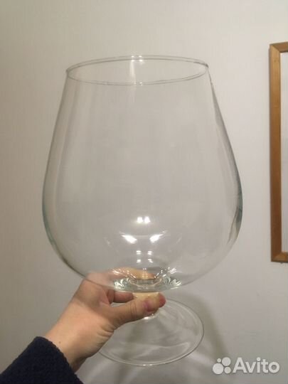 Ваза бокал современная стеклянная