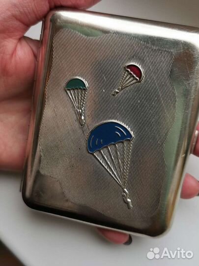 Портсигар СССР 3 парашютиста вдв десантники