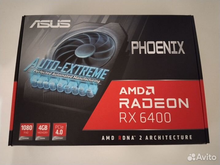 Новая видеокарта asus AMD Radeon RX 6400