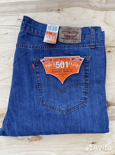 Мужские джинсы levis 501 W44 L34, на болтах