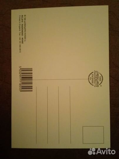 Раритетная почтовая открытка группы Radiohead