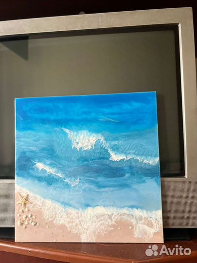 Картина ручной работы из эпоксидной смолы море
