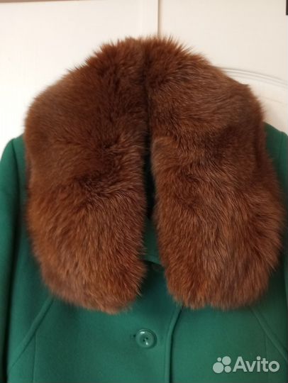 Опушка из натурального меха - съёмный воротник