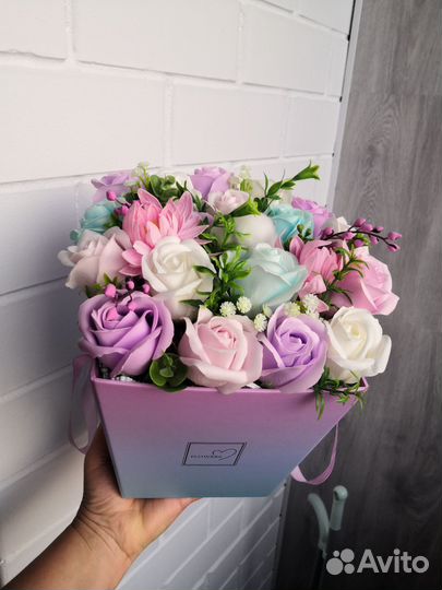 Букет из мыльных роз