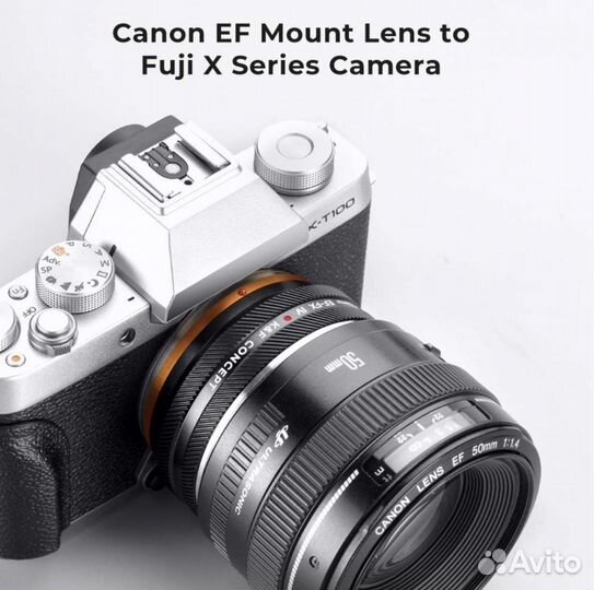 Адаптер KF Concept EF-FX IV Canon EF на Fujifilm X