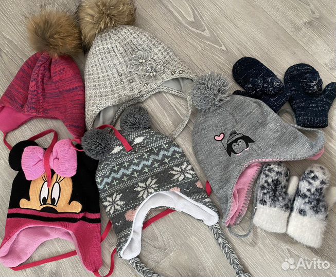 Комплект шапка, варежки зима-демисизон