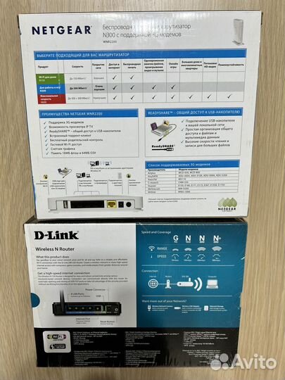 Роутеры Netgear N300, D-Link N150