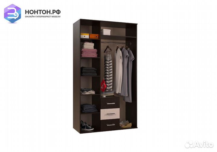 Шкаф трехстворчатый Белла венге / дуб атланта