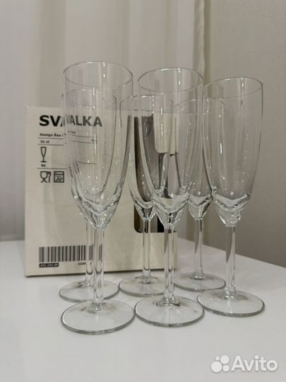 Новые бокалы для шампанского IKEA Svalka