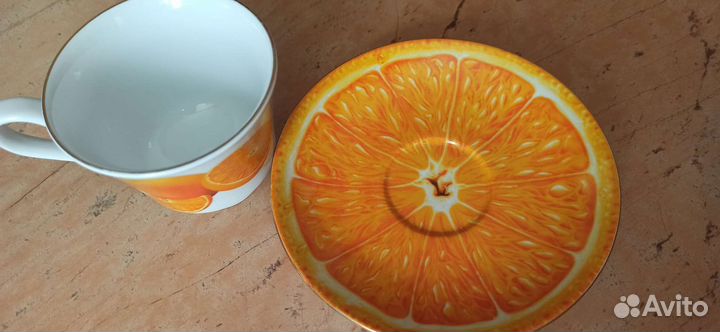 Чашка с блюдцем фарфор