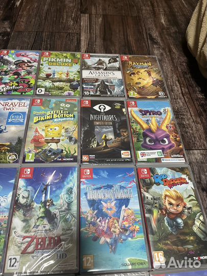 Игры для nintendo switch б/у новые