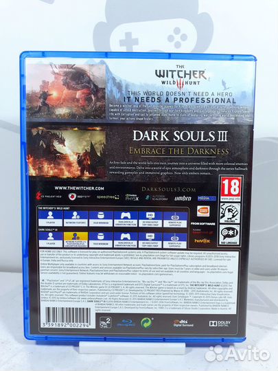 PS4 Dark Souls 3 рус. + Witcher3 (Ведьмак 3) б/у