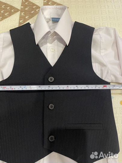 Костюм с жилеткой для мальчика рост 110-116