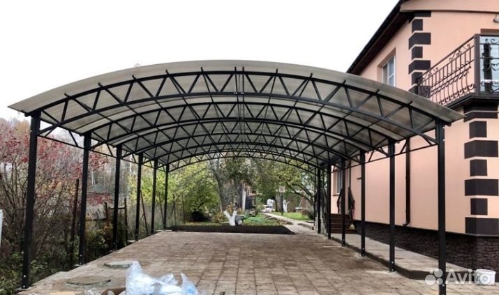 Навес, Забор, Откатные ворота