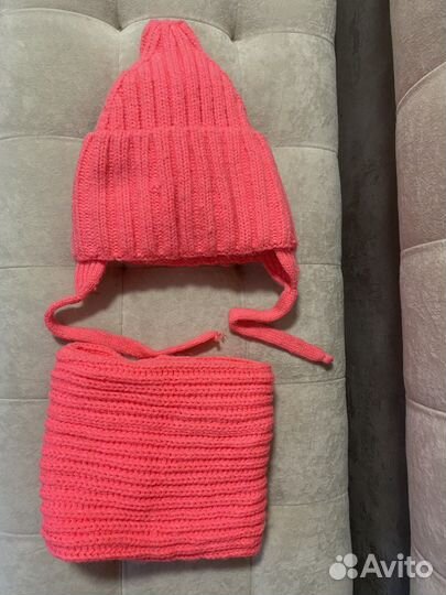 Комплект шапка и снуд для девочки