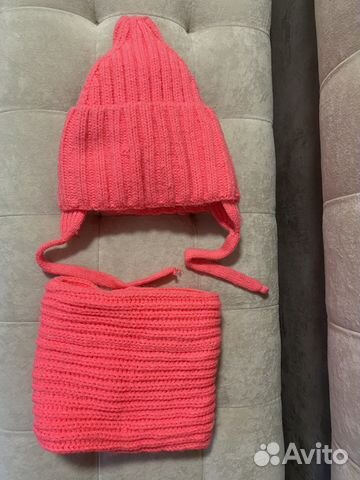 Комплект шапка и снуд для девочки