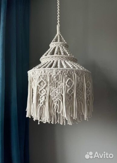 Светильник люстра макраме