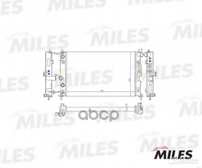 Радиатор opel vectra B 1.6-2.2/2.0TD/2.2TD A/T