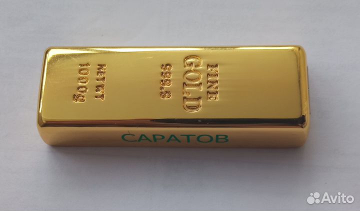 Флэшка сувенирная Золотой слиток Банк России 4Гб