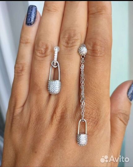 Серебряные Серьги булавки