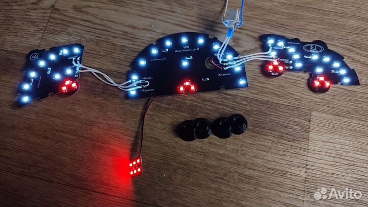 LED платы подсветки щитка Приора, Калина, 2112 vdo