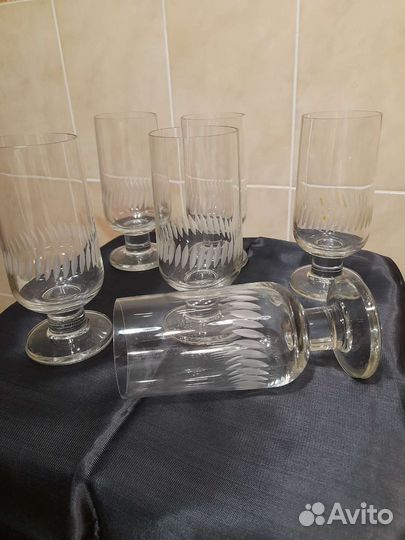 Антиквариат. Хрустальные фужеры- бокалы.Эстония