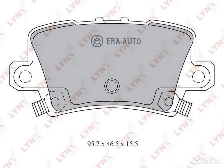Lynxauto BD-3432 Колодки тормозные дисковые задние