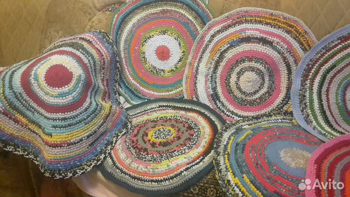 Коврик вязаный, хлопок