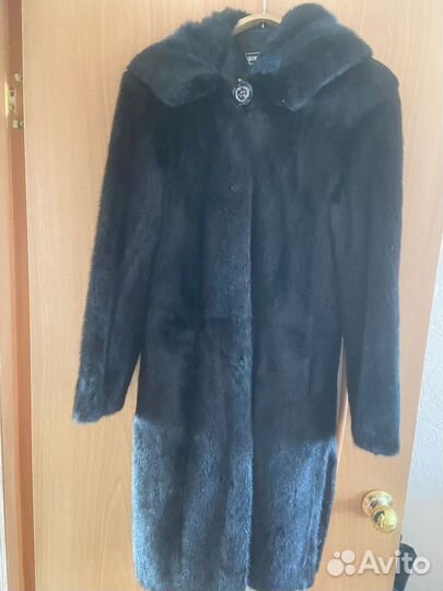 Шуба норковая 44 капюшоном
