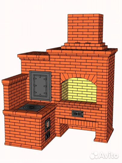 Барбекю комплекс мангал казан коптильня проект