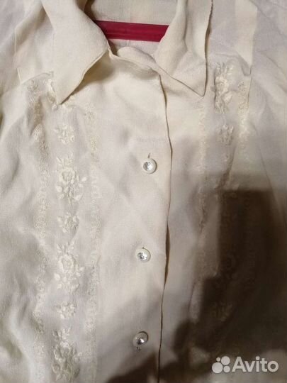 Блузка винтажная 30-х годов, жабо ретро