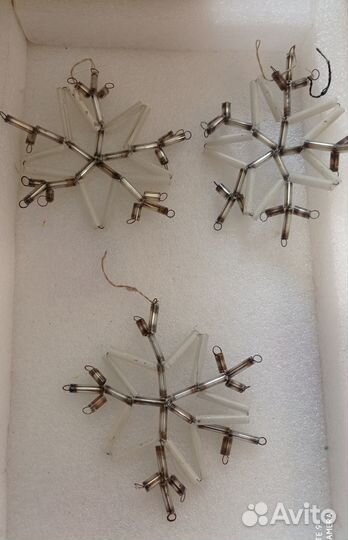 Елочные игрушки СССР - монтажные, стеклярус