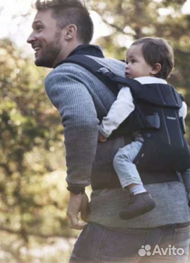 Рюкзак-кенгуру BabyBjorn One Cotton с нагрудником