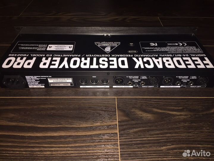 Подавитель behringer feedback destroyer profbq2496