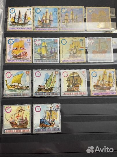 Красивые 2 серии марок. Парусники