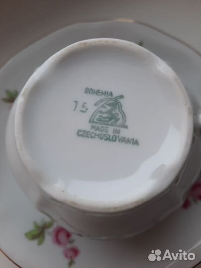 Чашка с блюдцем фарфор