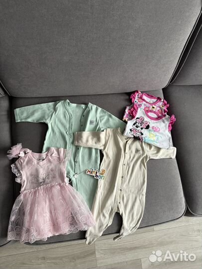 Вещи пакетом на девочку 62-68