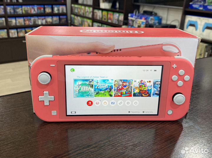 Nintendo Switch Lite Коралл 128GB MOD с играми