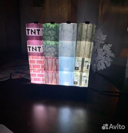Ночник-конструктор в стиле minecraft