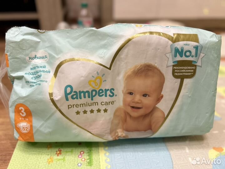 Подгузники pampers premium care 3 6-10 30 штук