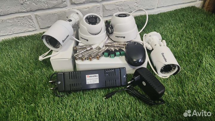 Видеонаблюдение. Комплект видеонаблюдения новый