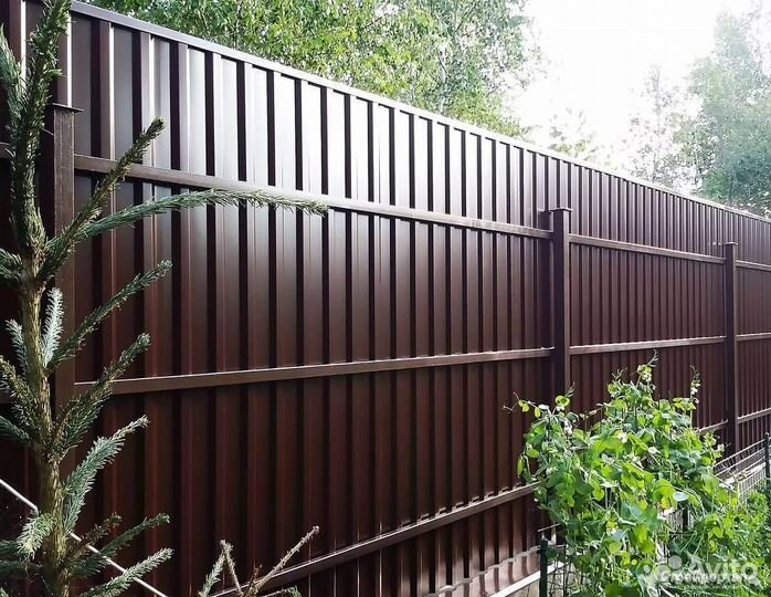 Забор из профлиста под ключ