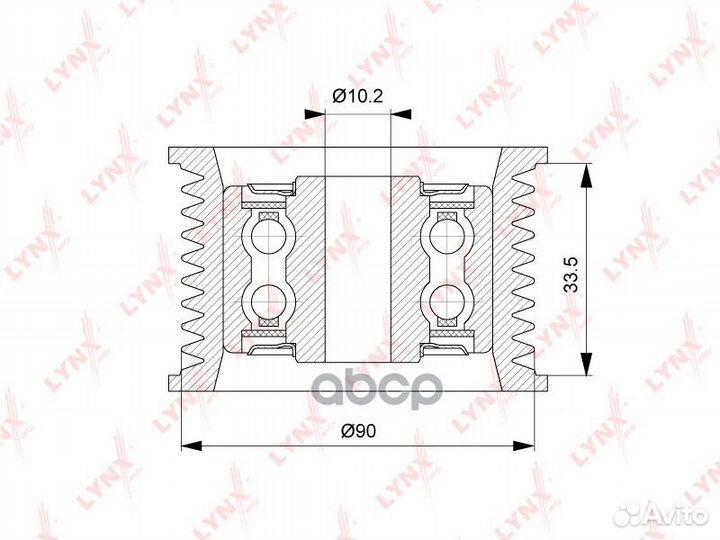 Ролик руч.ремня toyota Land Cruiser(200) 4.5D 0