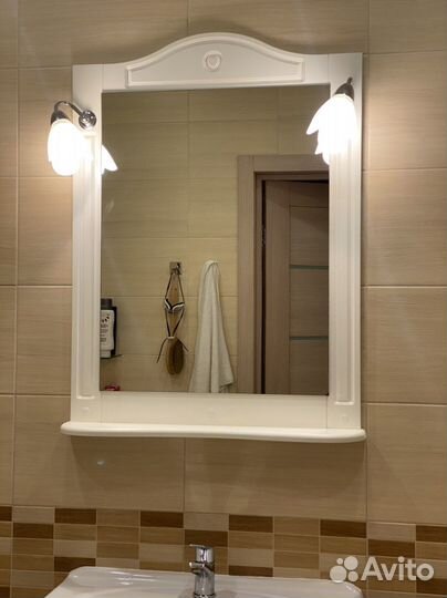 Тумба для ванной с зеркалом