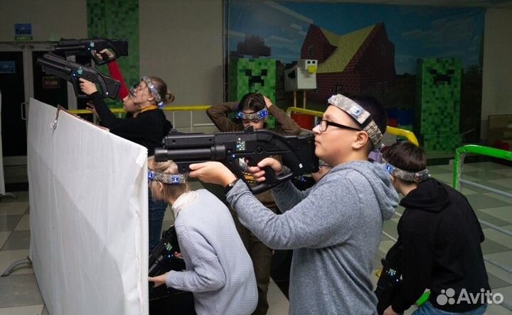 Лазертаг в стиле Майнкрафт в Казани