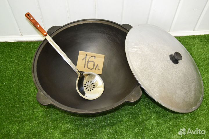 Казан чугунный 16л с печью