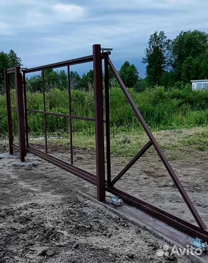 Готовые каркасы откатные ворот