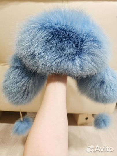 Шапка ушанка песец