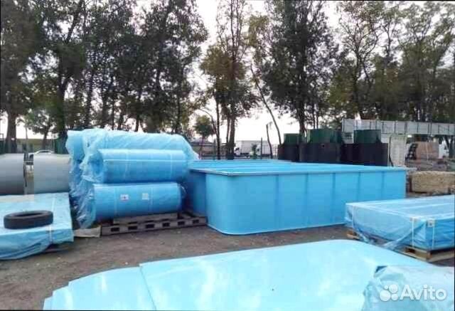 Бассейн прямоугольный полипропиленовый с гарантией